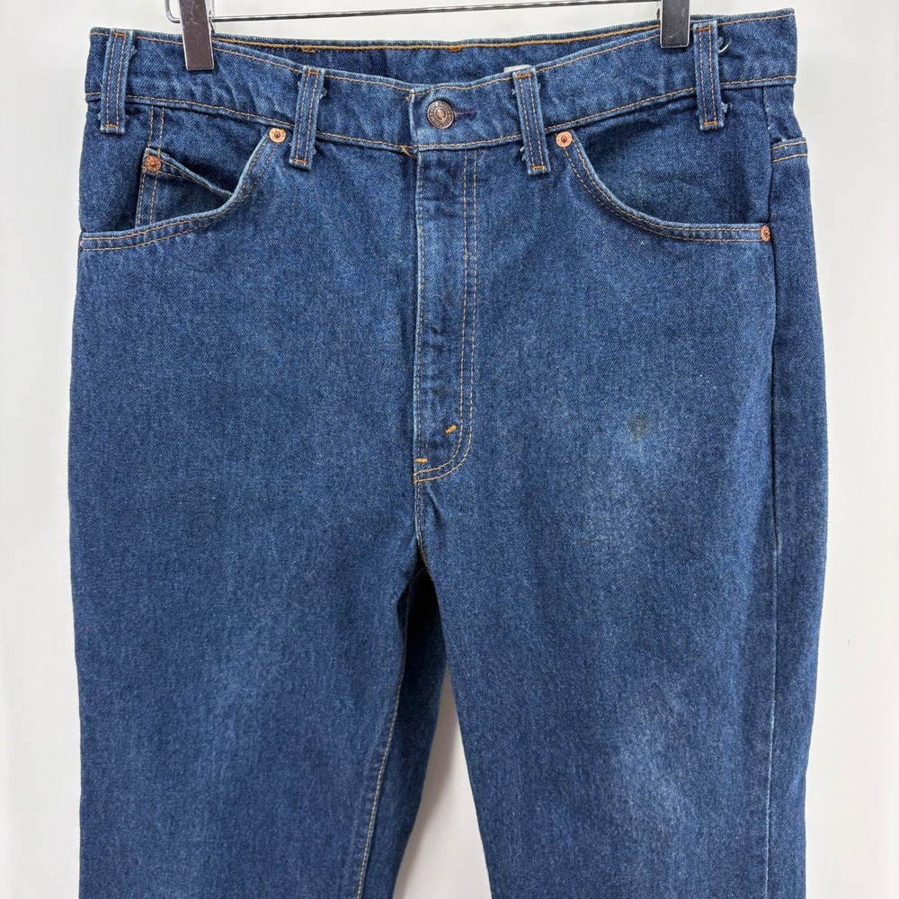 Vintage Levis 517 Jeans W35 L34 Orange Tab Bootcut Denim Made USA Western - Picture 2 of 16